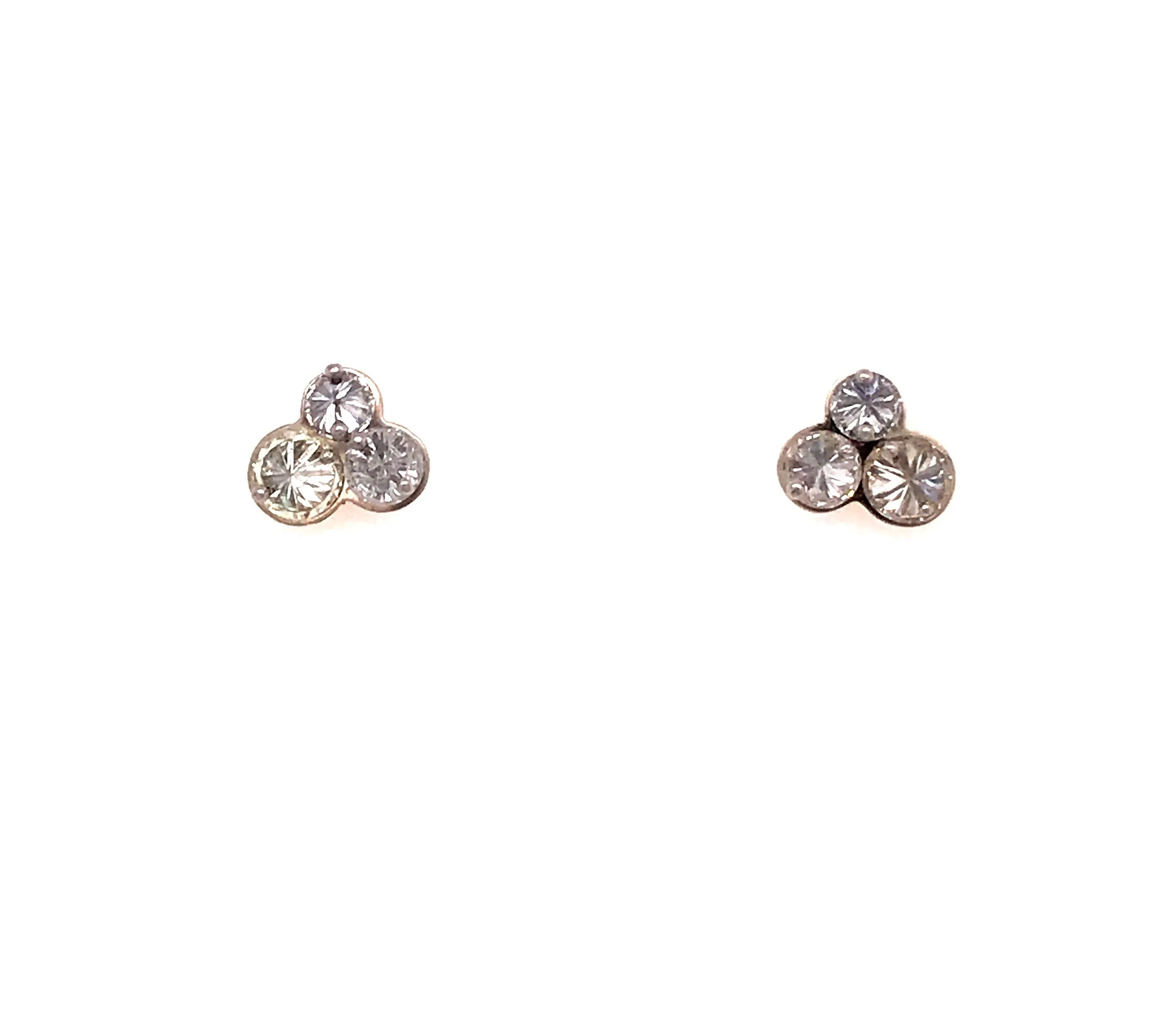 Inverted Diamond Cluster Studs