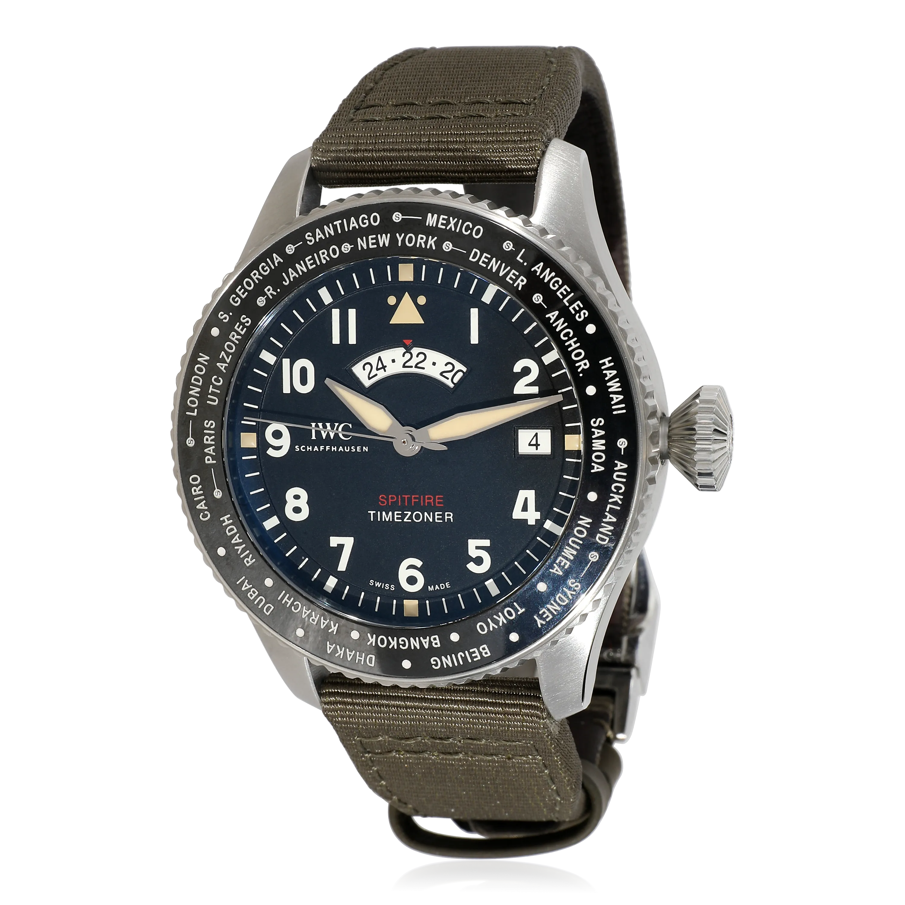 IWC Timezoner Spitfire Edition The Longest Flight IW395501 Mens Watch in  Sta