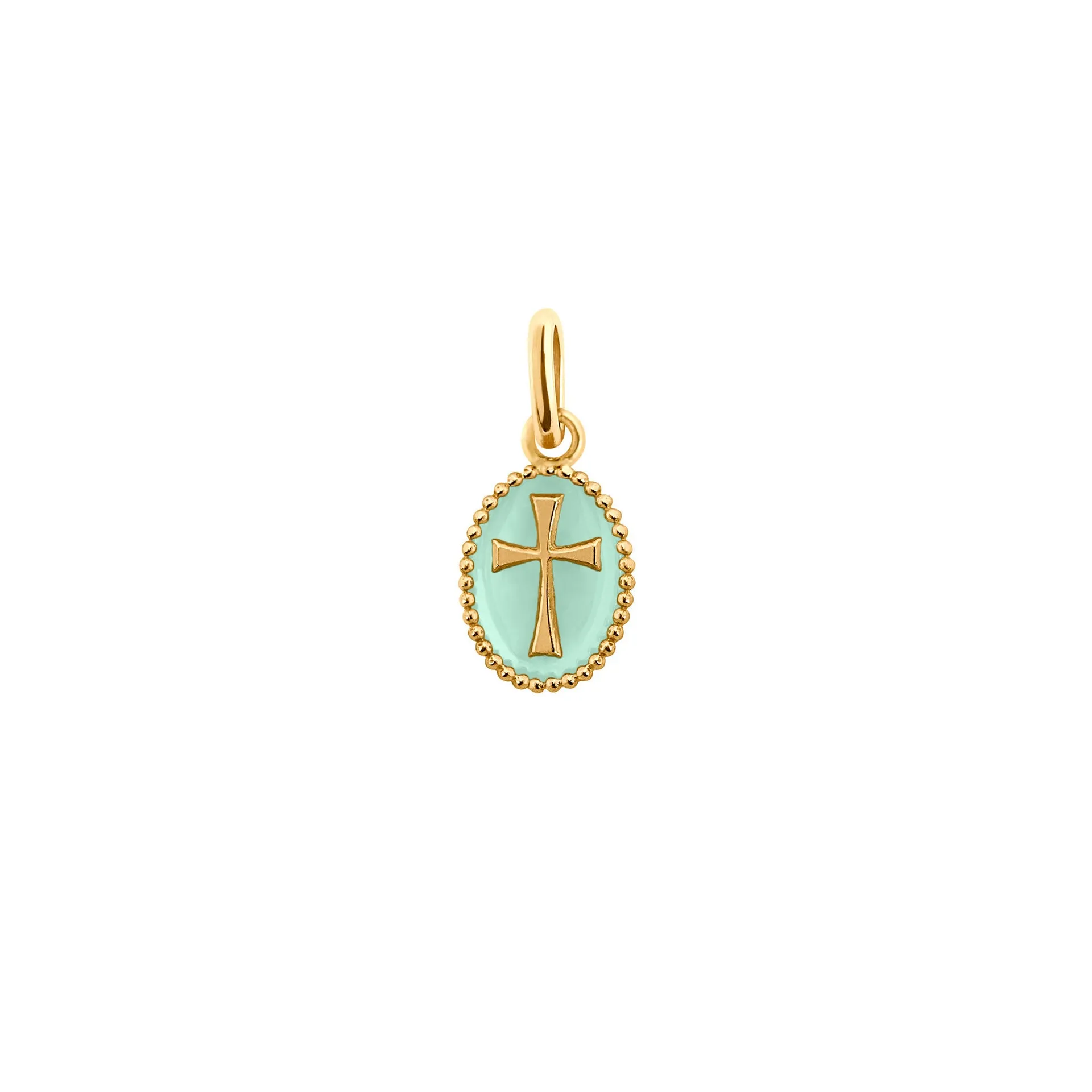 Jade Cross Charm