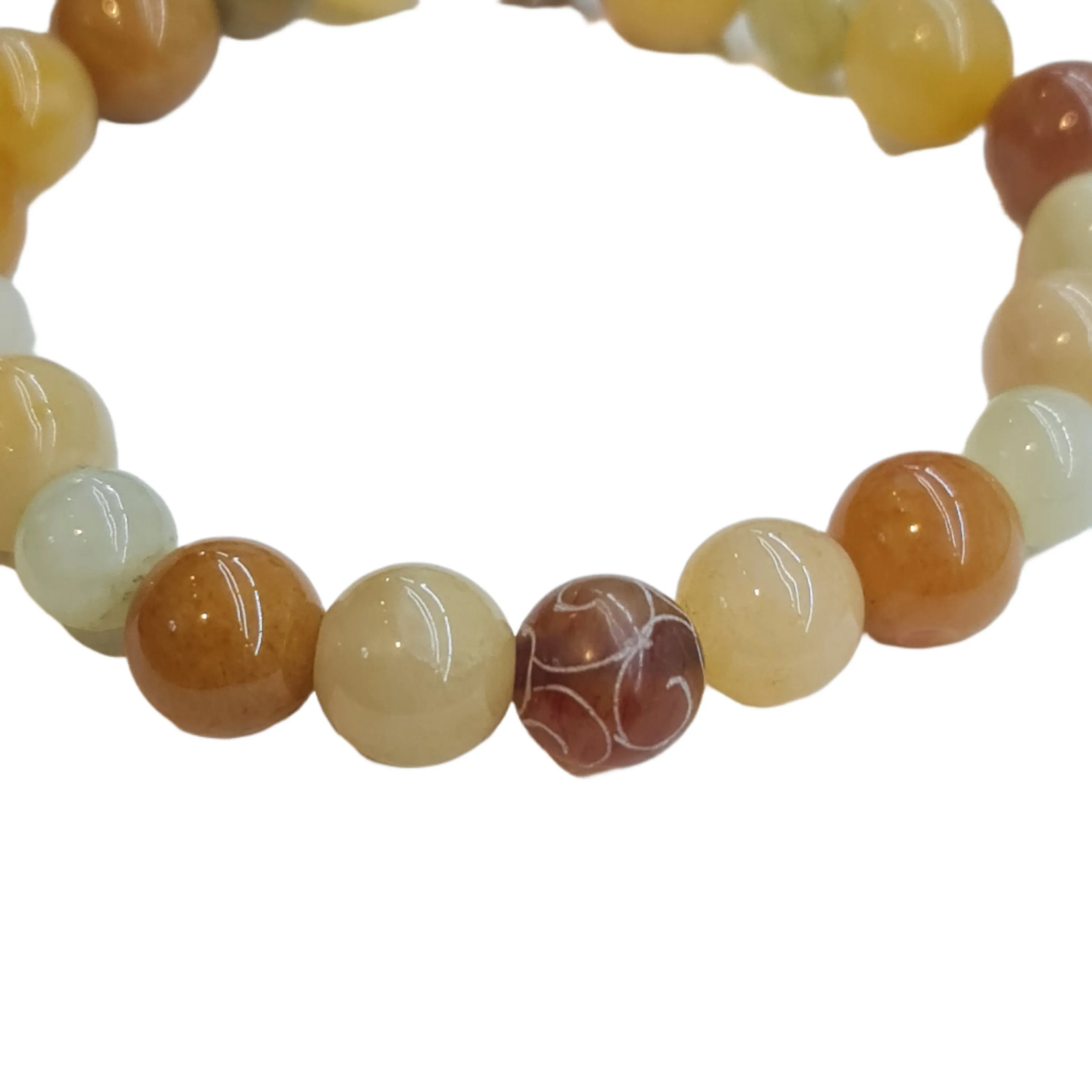 Jade Stone bracelet Honey Brown