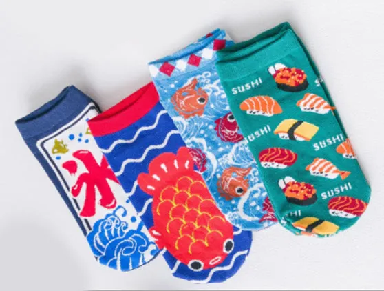 Japanese Kawaii Cute Ankle Socks - Fish