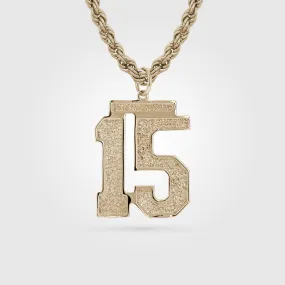 Jersey Number Necklace | Gold