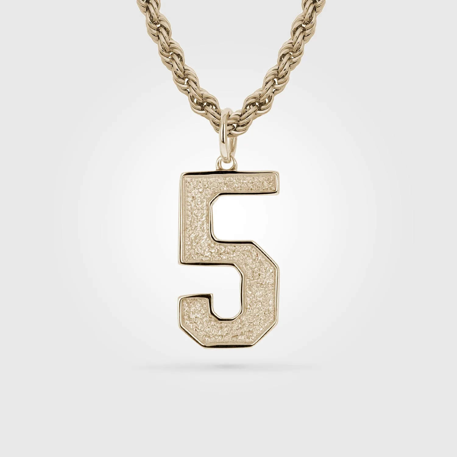 Jersey Number Necklace | Gold