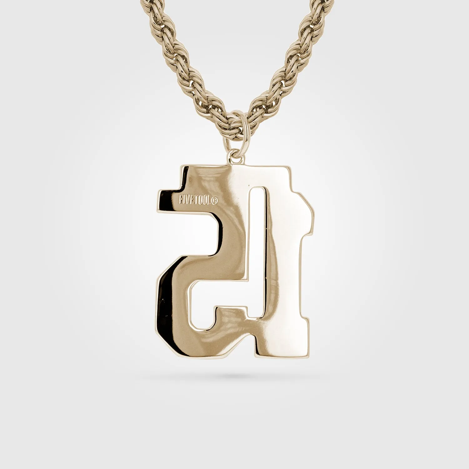 Jersey Number Necklace | Gold