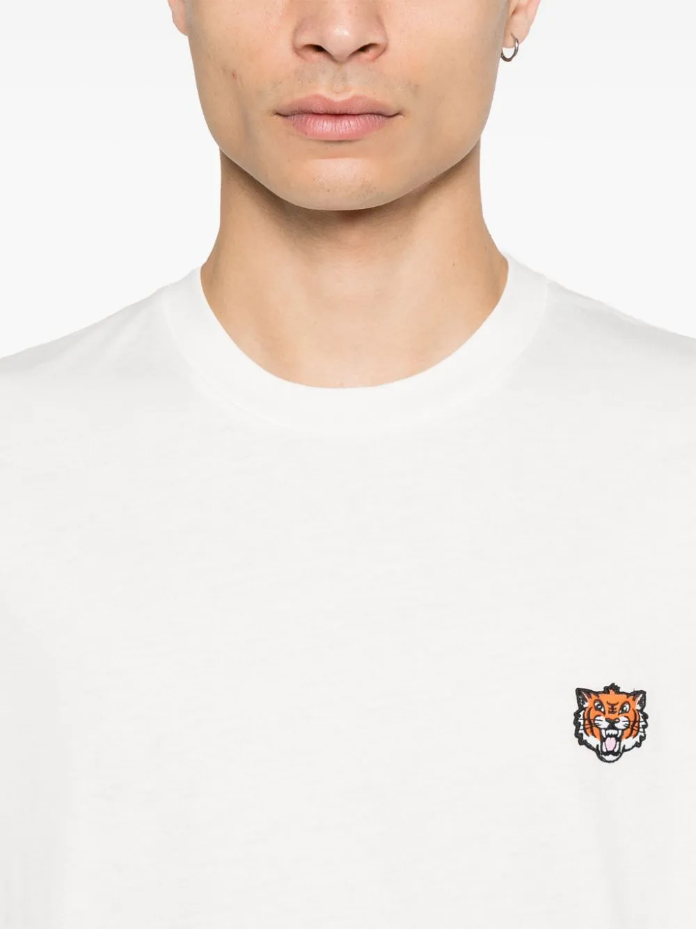 Kenzo Lucky Tiger Embroidered T Shirt.