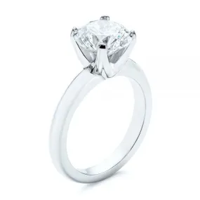 Knife Edge Solitaire Diamond Engagement Ring [Setting Only] - EC029 With 3.06 Carat Round Shape Lab Diamond