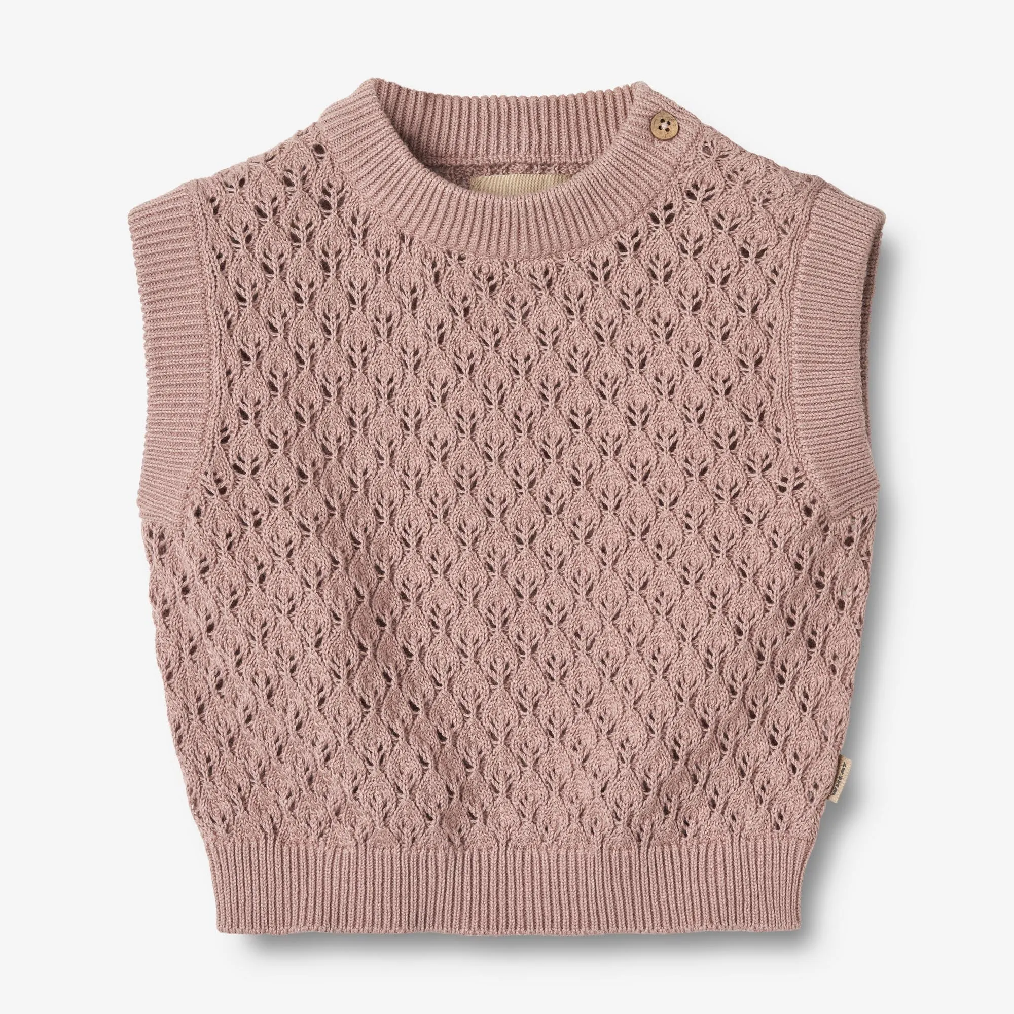 Knit Vest Saga - dry rose