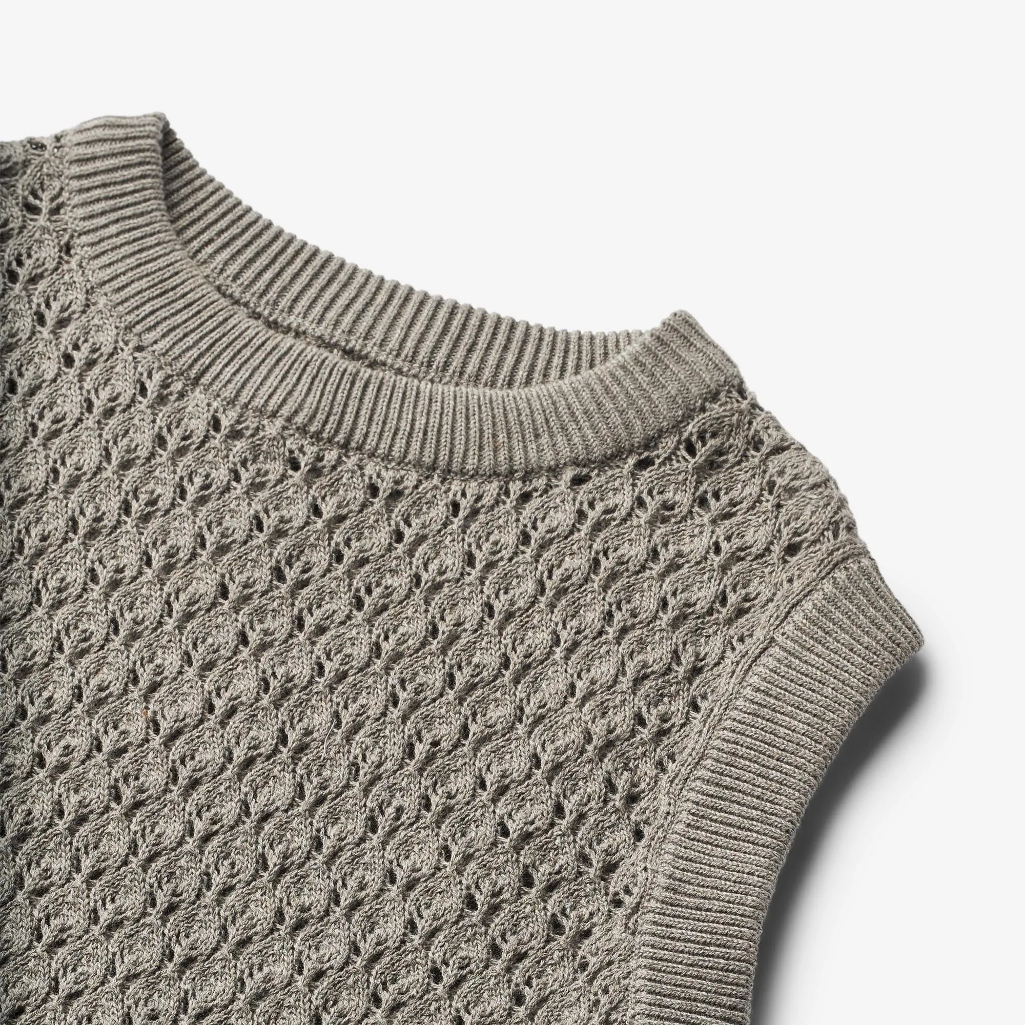 Knit Vest Saga - warm grey melange