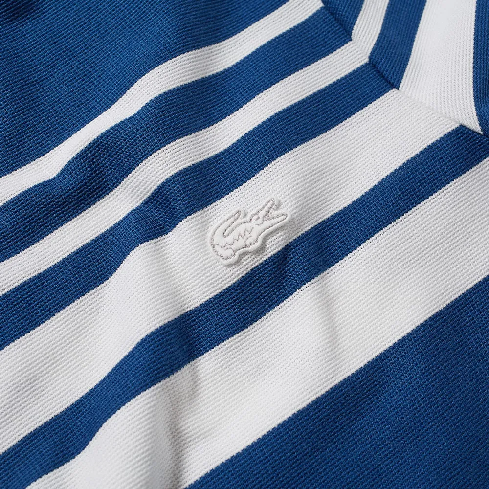 Lacoste Stripe Pique TeeBlue & White Stripe