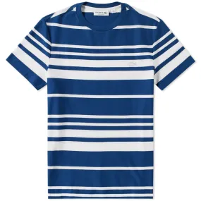 Lacoste Stripe Pique TeeBlue & White Stripe