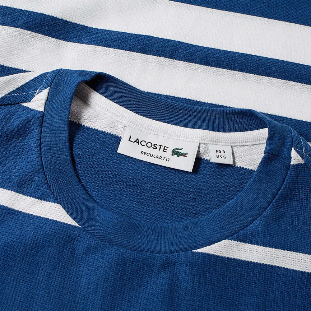 Lacoste Stripe Pique TeeBlue & White Stripe