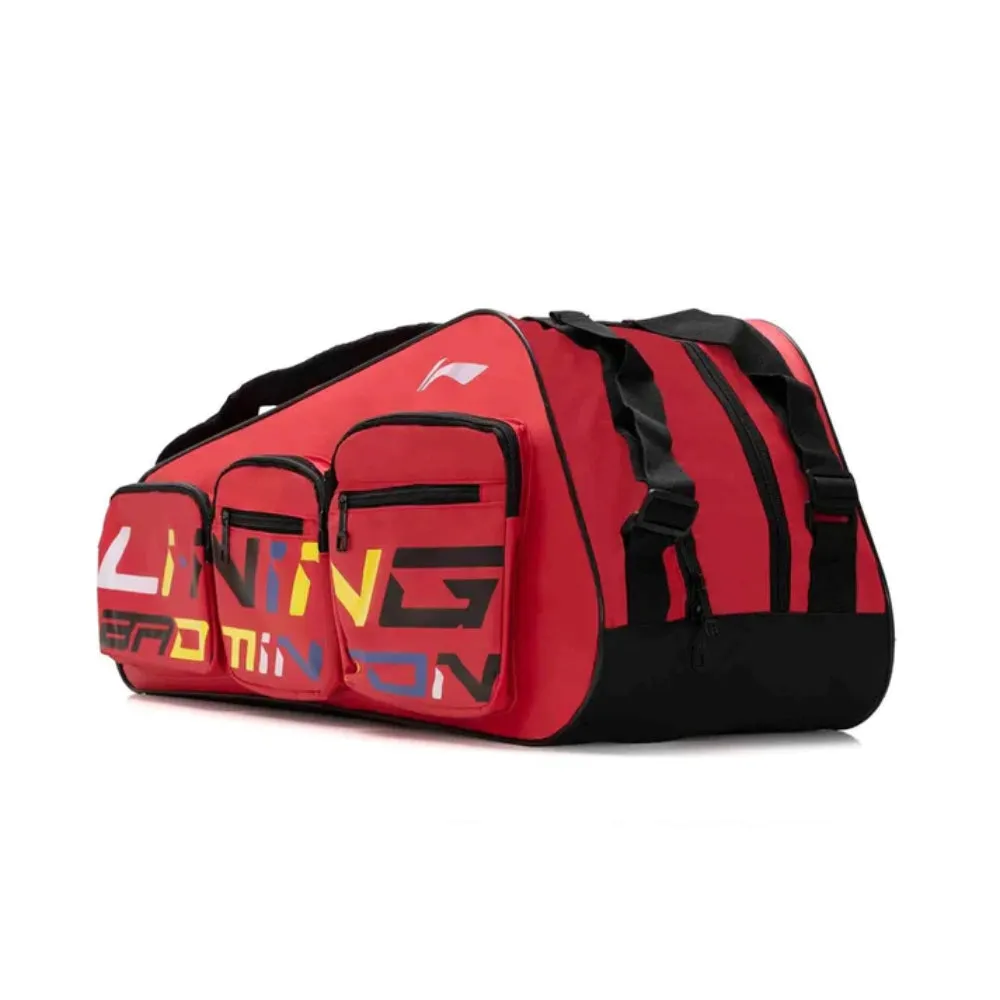 Li-Ning ABDS661 6-in-1 Badminton Kit Bag (Red)