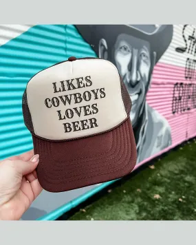 Likes Cowboys Loves Beer Trucker Cap