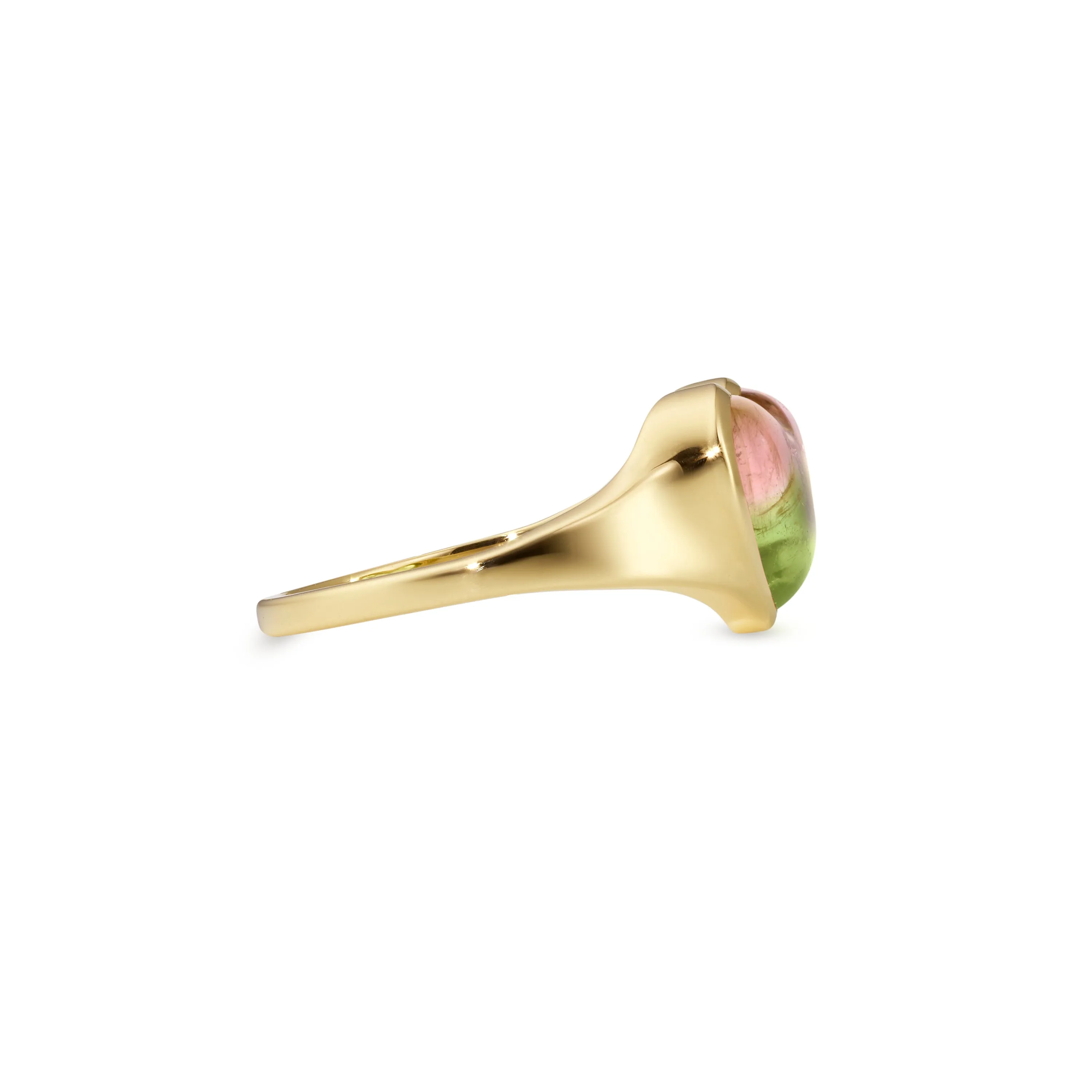 Love lollipop pinky yellow gold with watermelon tourmaline