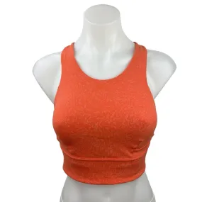 Lululemon Orange Racerback Workout Yoga Athletic Sports Bra Crop Tank Top Size S