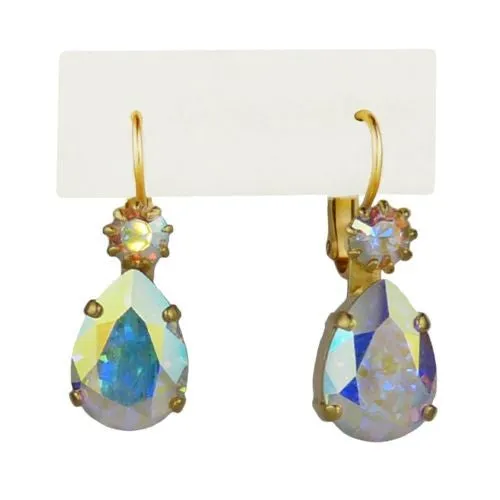 Mariana Handmade Swarovski Crystal Teardrop Earrings 1032/3 001AB Clear Rainbow