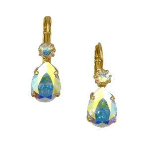 Mariana Handmade Swarovski Crystal Teardrop Earrings 1032/3 001AB Clear Rainbow