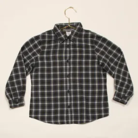 Marie-Chantal Dark Grey Checked Shirt With Collar