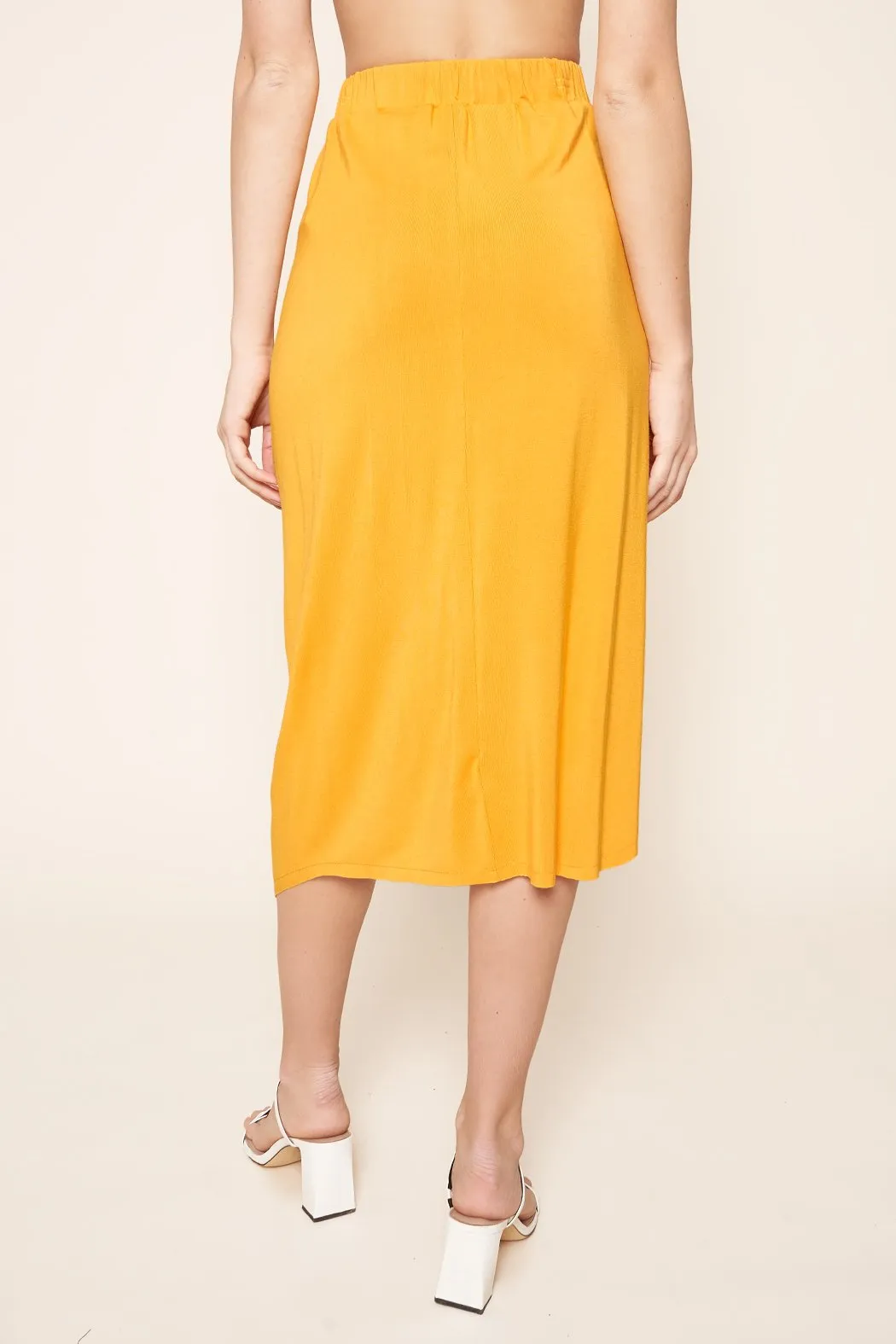 Martinique Midi Sarong Wrap Jersey Knit Skirt