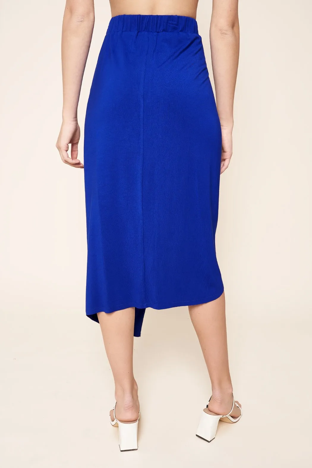 Martinique Midi Sarong Wrap Jersey Knit Skirt