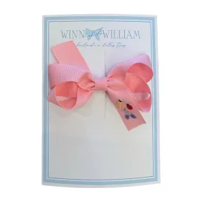 Medium Pink School Supplies Bow