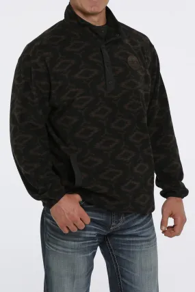 MEN'S CINCH BLACK AZTEC FLEECE PULLOVER