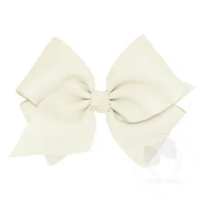 Mini King Classic Grosgrain Bow- Antique White