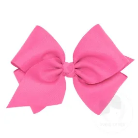 Mini King Classic Grosgrain Bow- Hot Pink