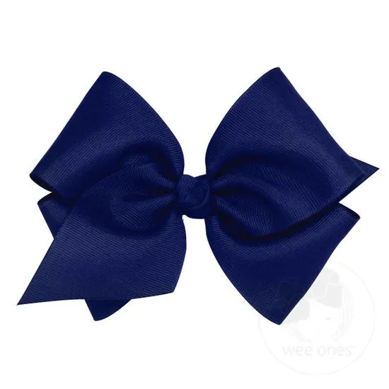 Mini King Classic Grosgrain Bow- Light Navy