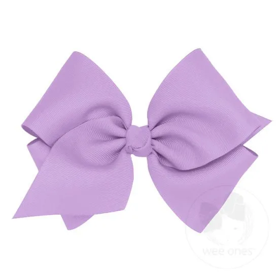 Mini King Classic Grosgrain Bow- Light Orchid