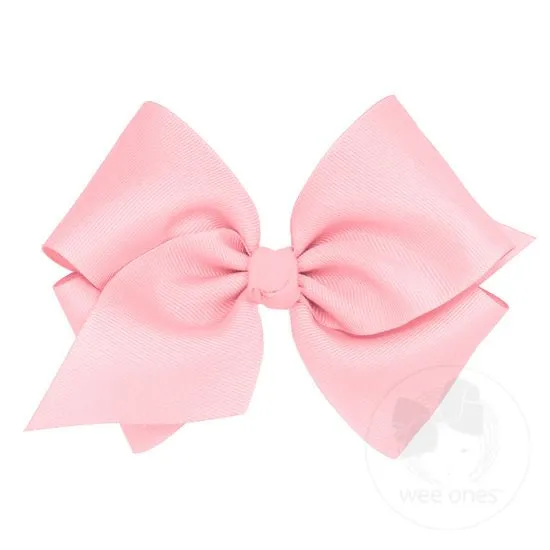 Mini King Classic Grosgrain Bow- Light Pink