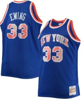 Mitchell & Ness Men's NBA Patrick Ewing New York Knicks Big & Tall 1991/92 NBA 75th Anniversary Diamond Swingman Jersey