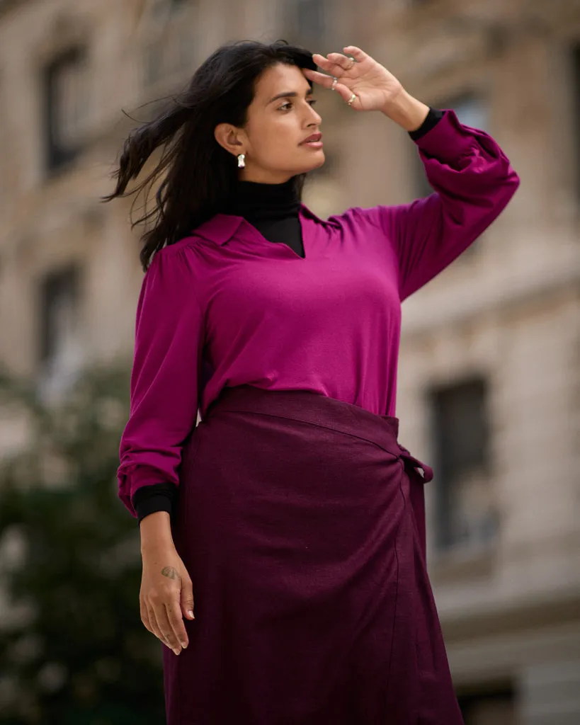 Moore Liquid Jersey Blouse - Rothko Purple