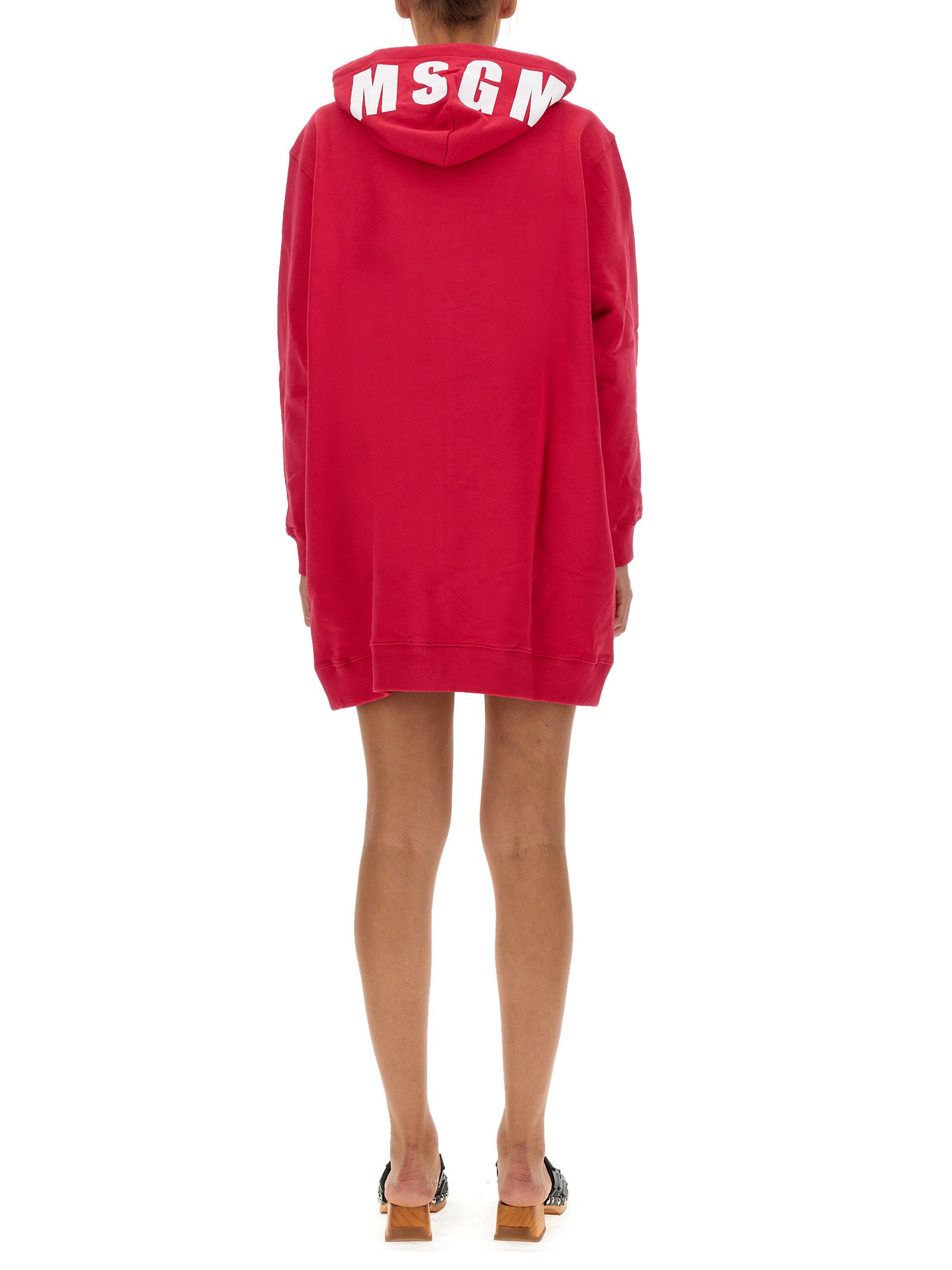 MSGM    COTTON HOODED DRESS