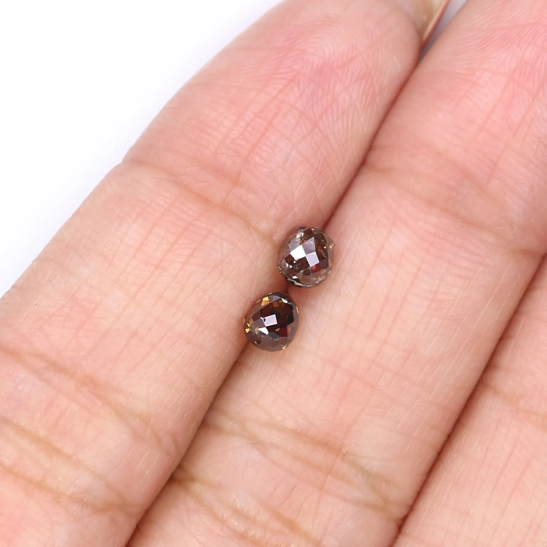 Natural Loose briolette Brown Color Diamond 0.98 CT 4.30 MM Drop Shape Rose Cut Diamond L171