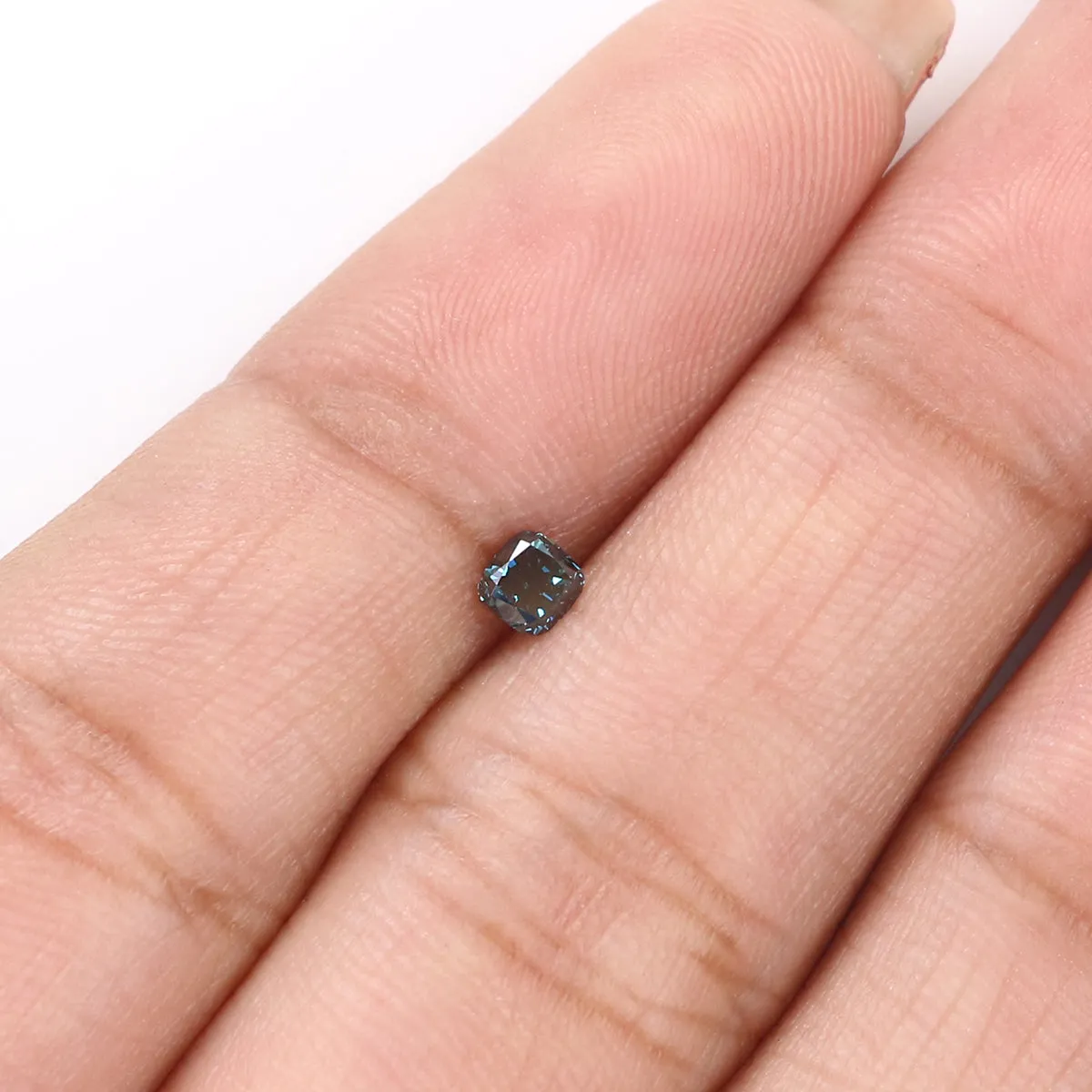 Natural Loose Cushion Blue Color Diamond 0.22 CT 3.10 MM Cushion Shape Rose Cut Diamond L5922