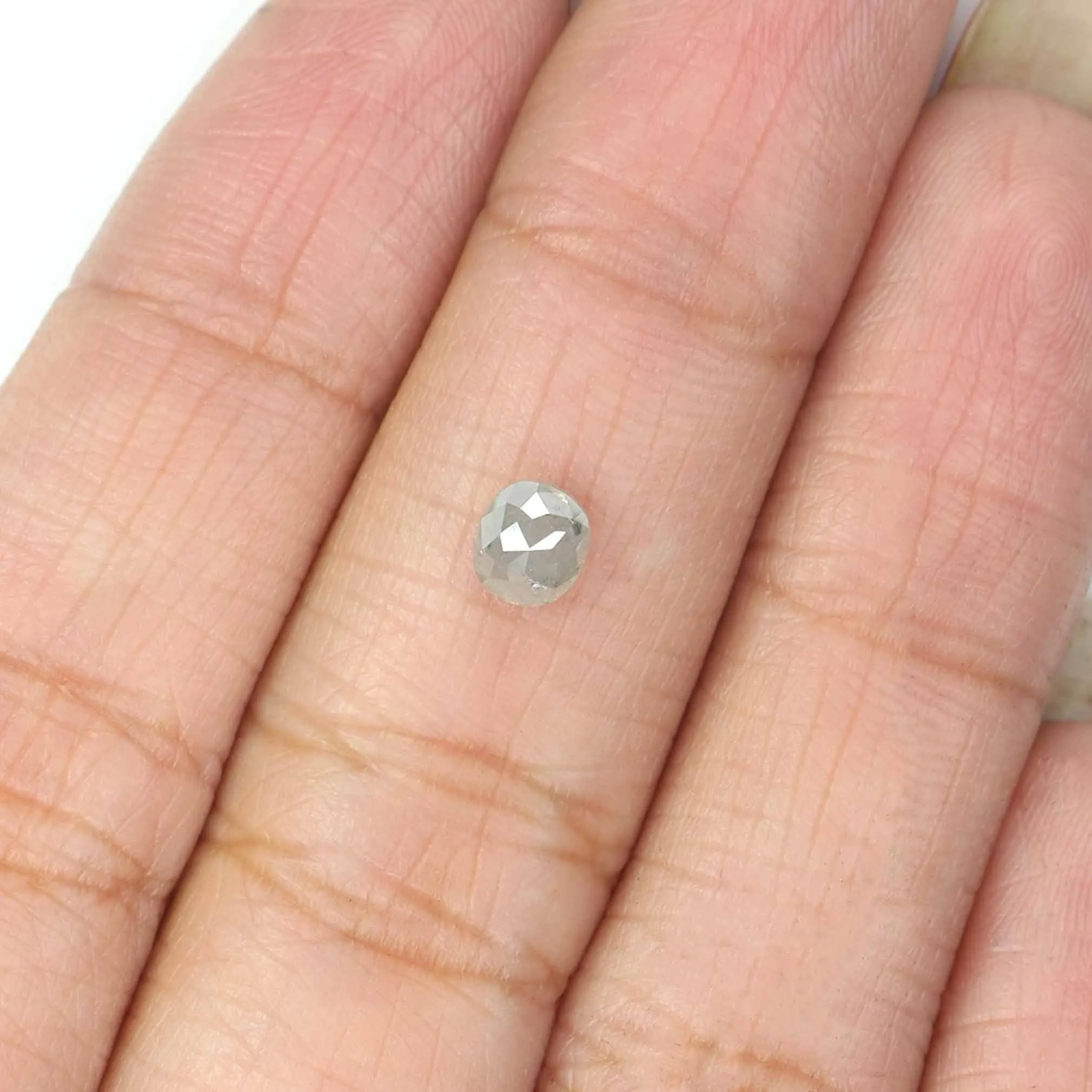 Natural Loose Cushion Gray Color Diamond 0.52 CT 4.60 MM Cushion Shape Rose Cut Diamond L5087