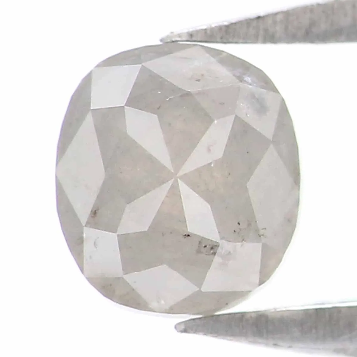 Natural Loose Cushion Gray Color Diamond 0.52 CT 4.60 MM Cushion Shape Rose Cut Diamond L5087