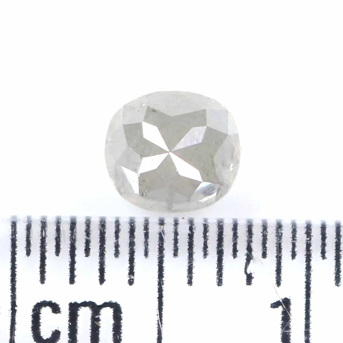 Natural Loose Cushion Gray Color Diamond 0.52 CT 4.60 MM Cushion Shape Rose Cut Diamond L5087