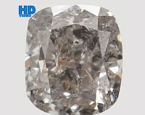 Natural Loose Diamond Cushion Black Gray Salt And Pepper Color I2 Clarity 3.20 MM 0.19 Ct L5614