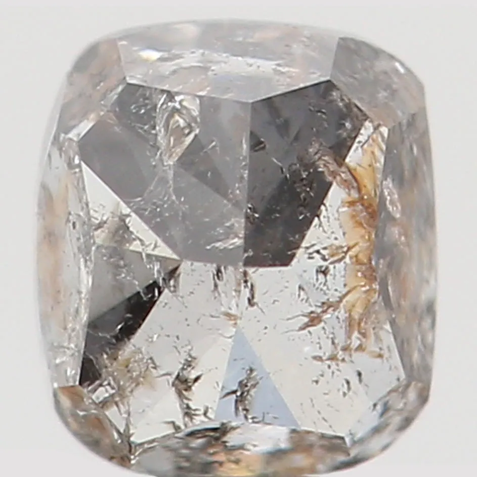 Natural Loose Diamond Cushion Black Gray Salt And Pepper Color I2 Clarity 3.20 MM 0.19 Ct L5614