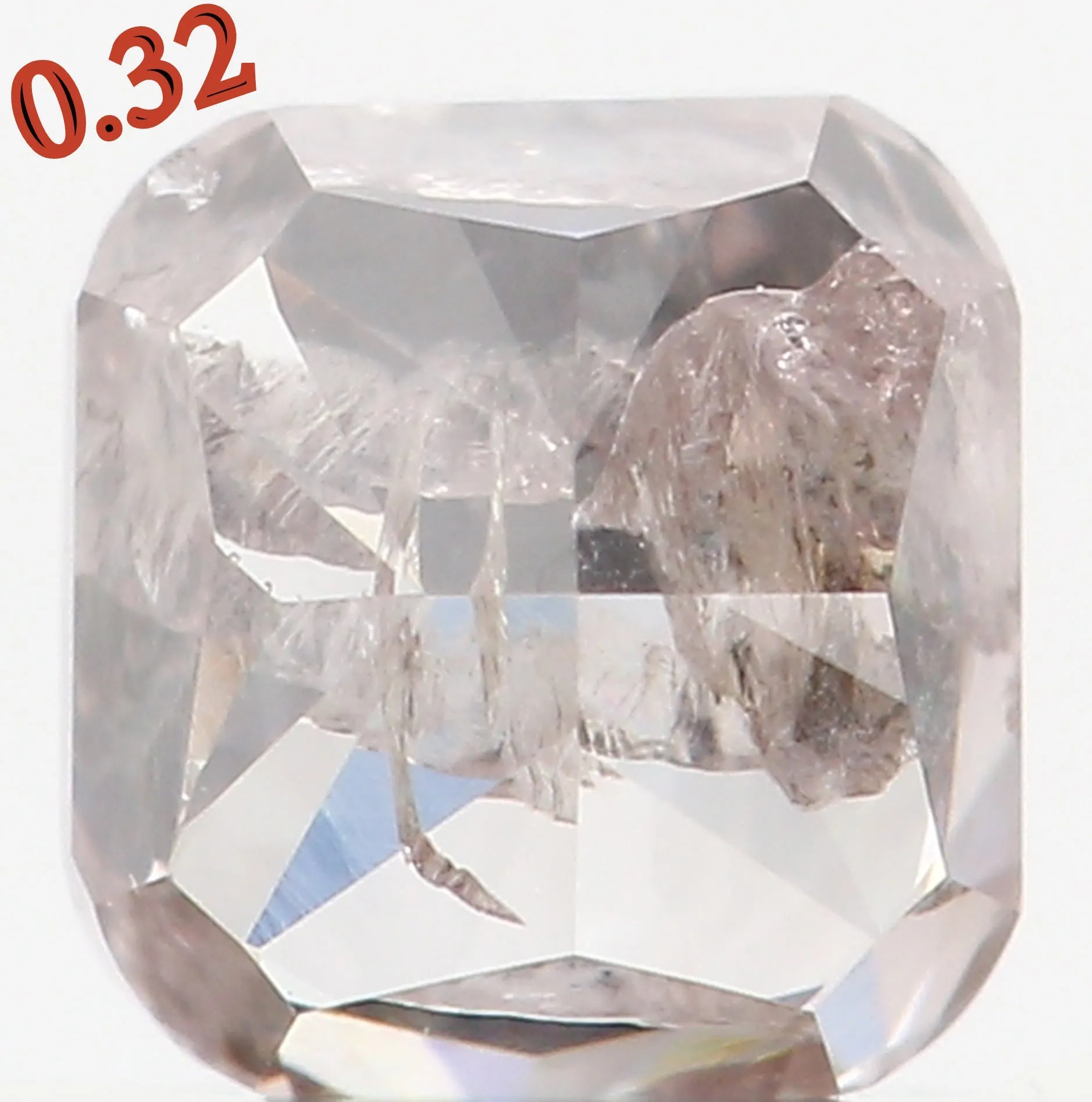 Natural Loose Diamond Cushion Brown Color I1 Clarity 3.60 MM 0.32 Ct KR907