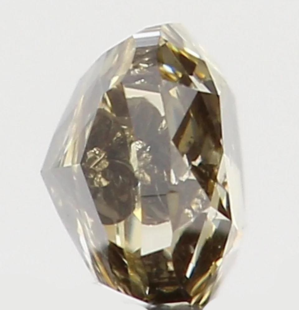 Natural Loose Diamond Cushion Brown Yellow Color SI2 Clarity 2.80 MM 0.11 Ct KR1169