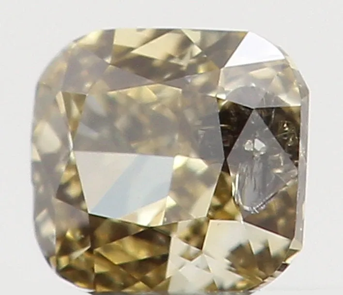 Natural Loose Diamond Cushion Brown Yellow Color SI2 Clarity 2.80 MM 0.11 Ct KR1169