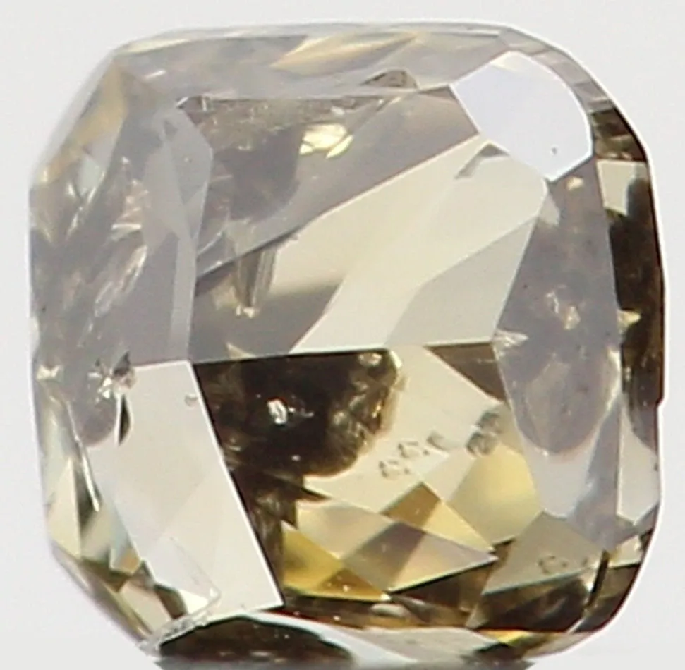 Natural Loose Diamond Cushion Brown Yellow Color SI2 Clarity 2.80 MM 0.11 Ct KR1169