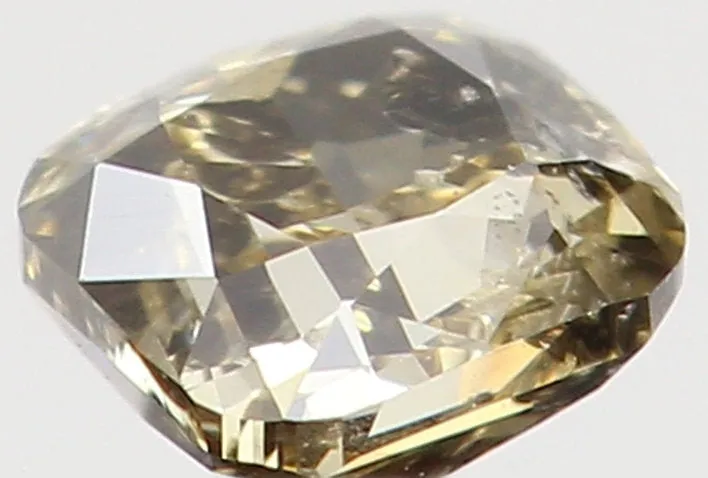 Natural Loose Diamond Cushion Brown Yellow Color SI2 Clarity 2.80 MM 0.11 Ct KR1169