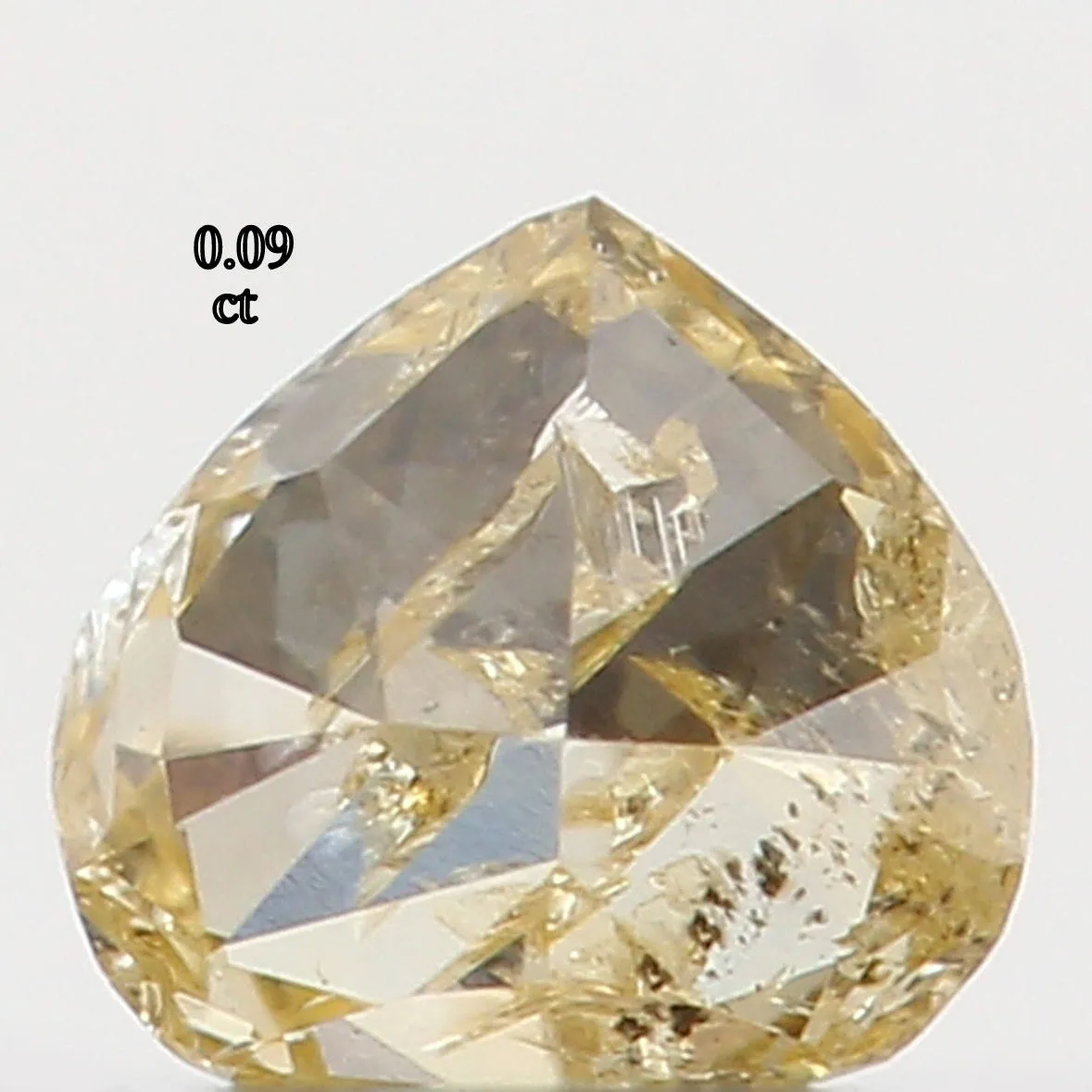 Natural Loose Diamond Heart Yellow Color I2 Clarity 3.00 MM 0.09 Ct KR764