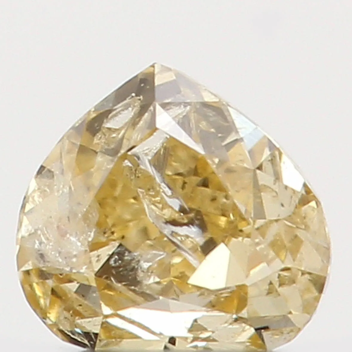 Natural Loose Diamond Heart Yellow Color I2 Clarity 3.00 MM 0.09 Ct KR764