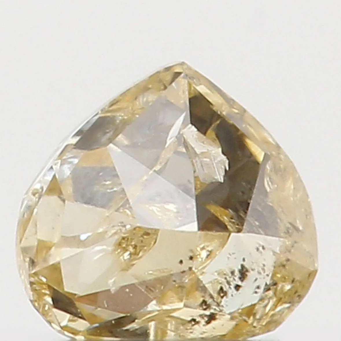 Natural Loose Diamond Heart Yellow Color I2 Clarity 3.00 MM 0.09 Ct KR764