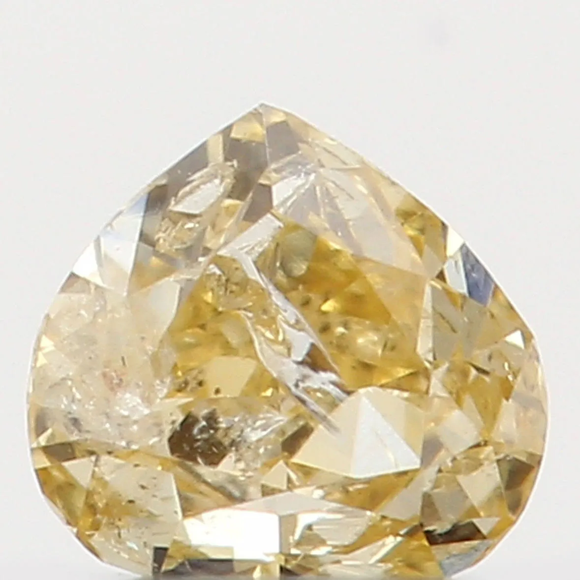 Natural Loose Diamond Heart Yellow Color I2 Clarity 3.00 MM 0.09 Ct KR764